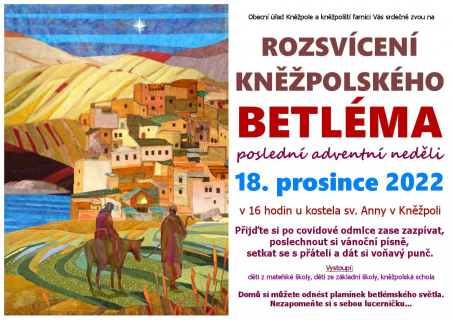 Rozsvícení kněžpolského betléma 18.12.2022