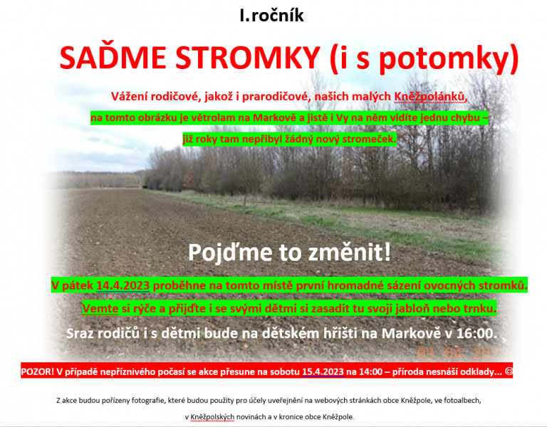 Saďme stromy (i s potomky)