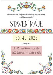 Stavení máje_neděle 30. 4. od 14 hodin