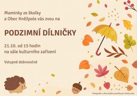 Podzimní tvoření 21.10.2023 - akce odložena na 5. 11.2023