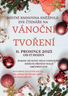 Adventní tvoření v knihovně 11. 12. 2023