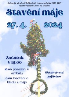 Stavění máje 27. dubna 2024