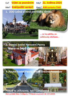 Zájezd pro seniory 21. května 2024