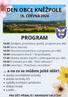 Program Den obce 15.června 2024